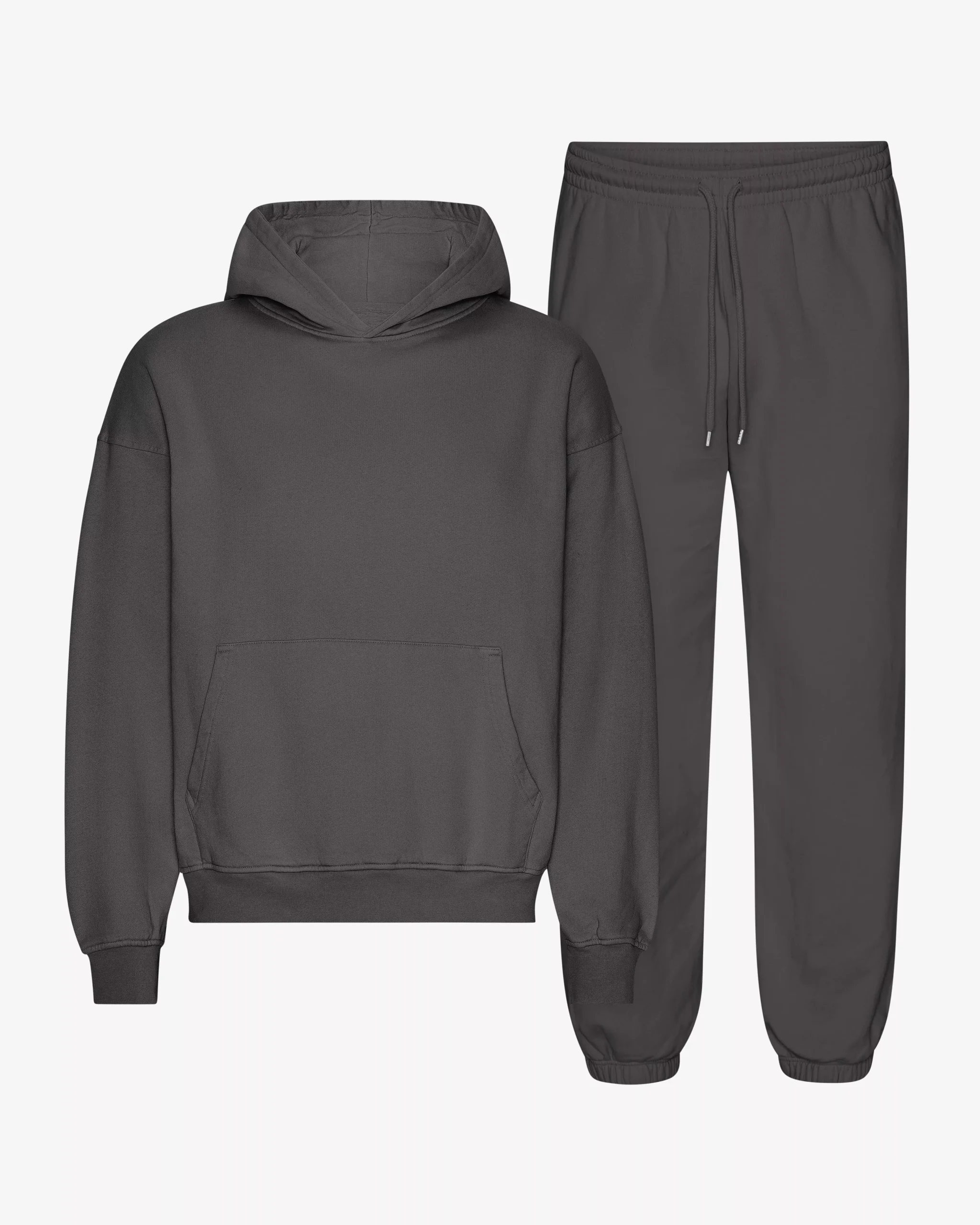 Organic Relaxed Hood Sweatsuit - Lava Grey