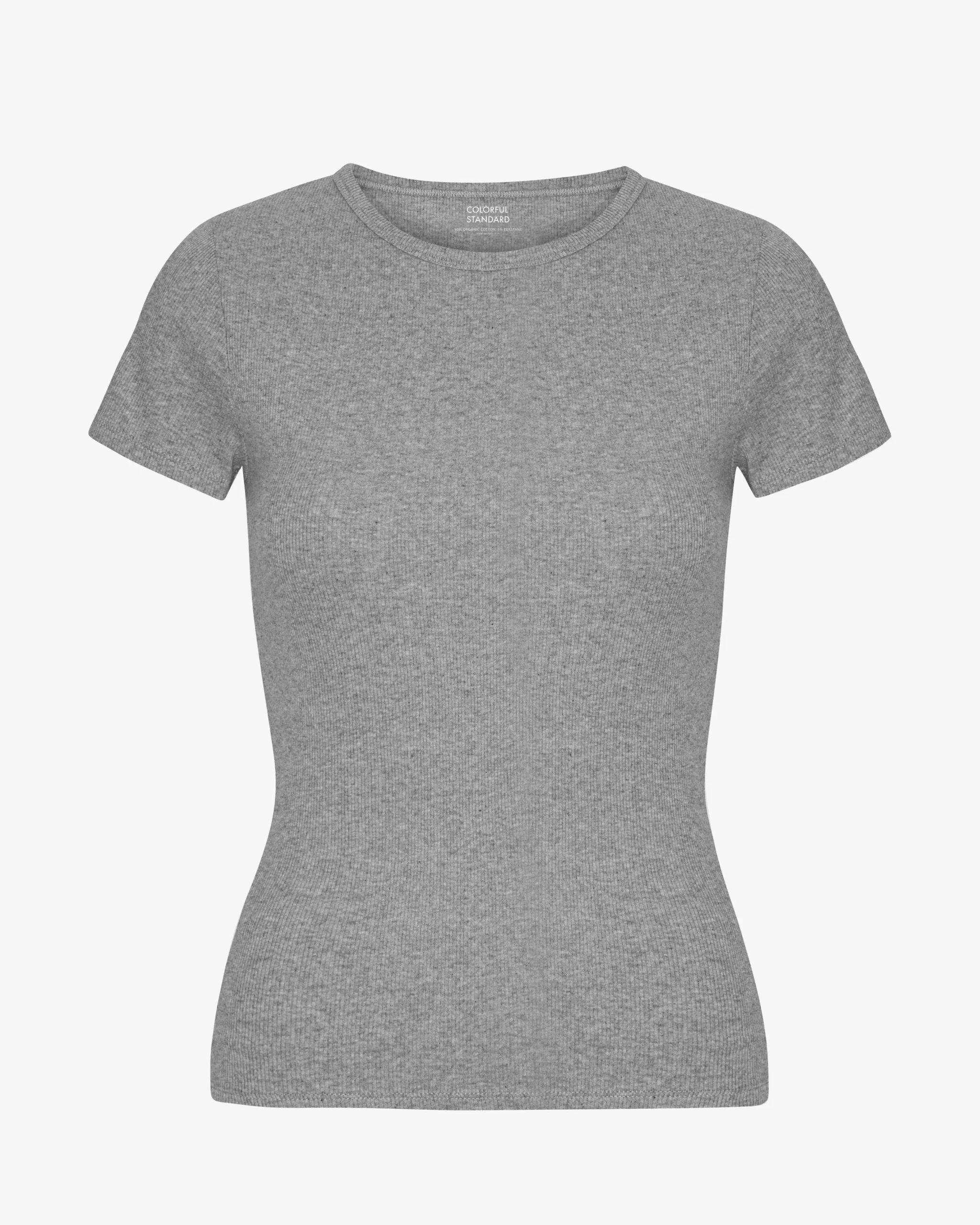 Organic Rib T-Shirt - Heather Grey