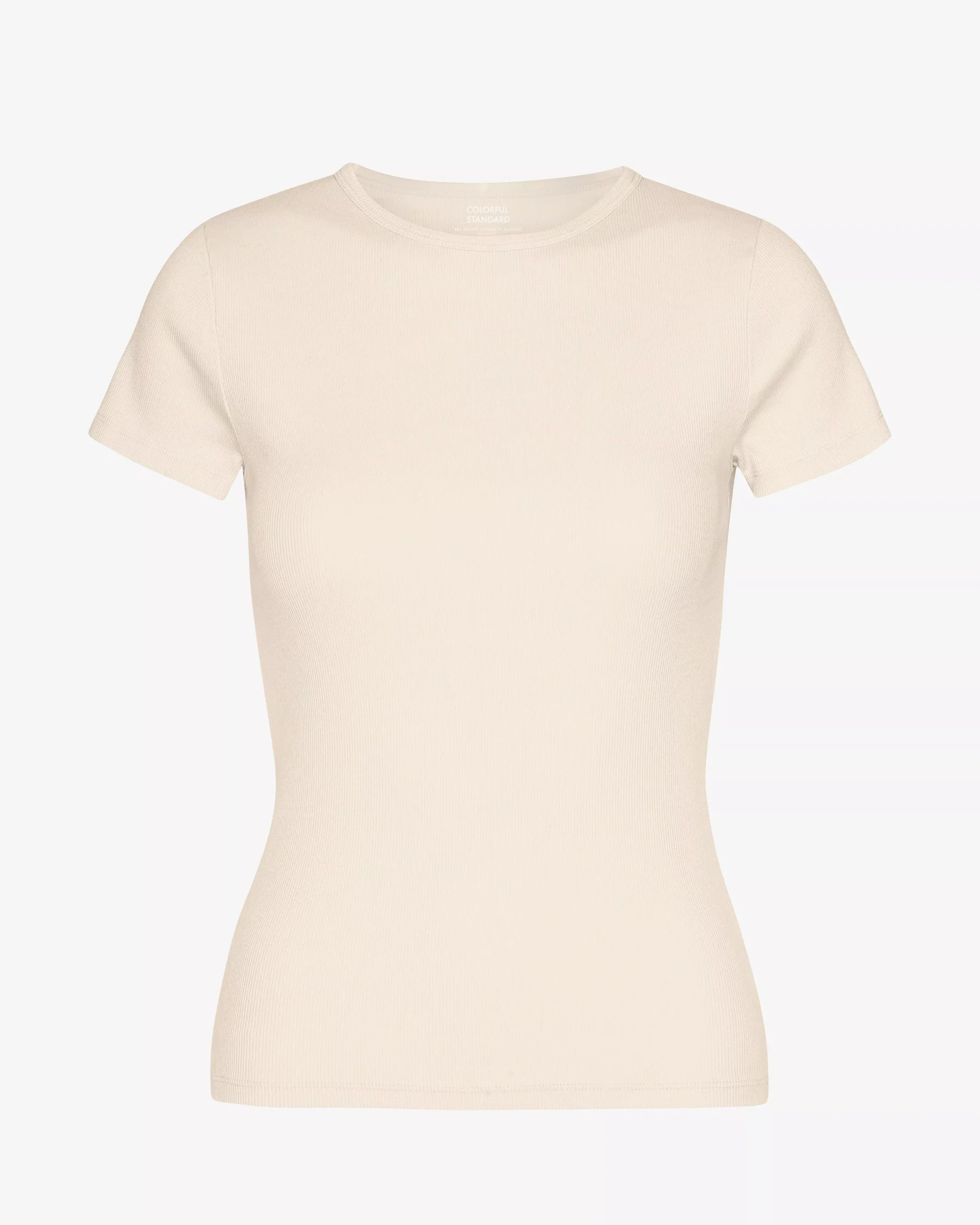 Organic Rib T-Shirt - Ivory White