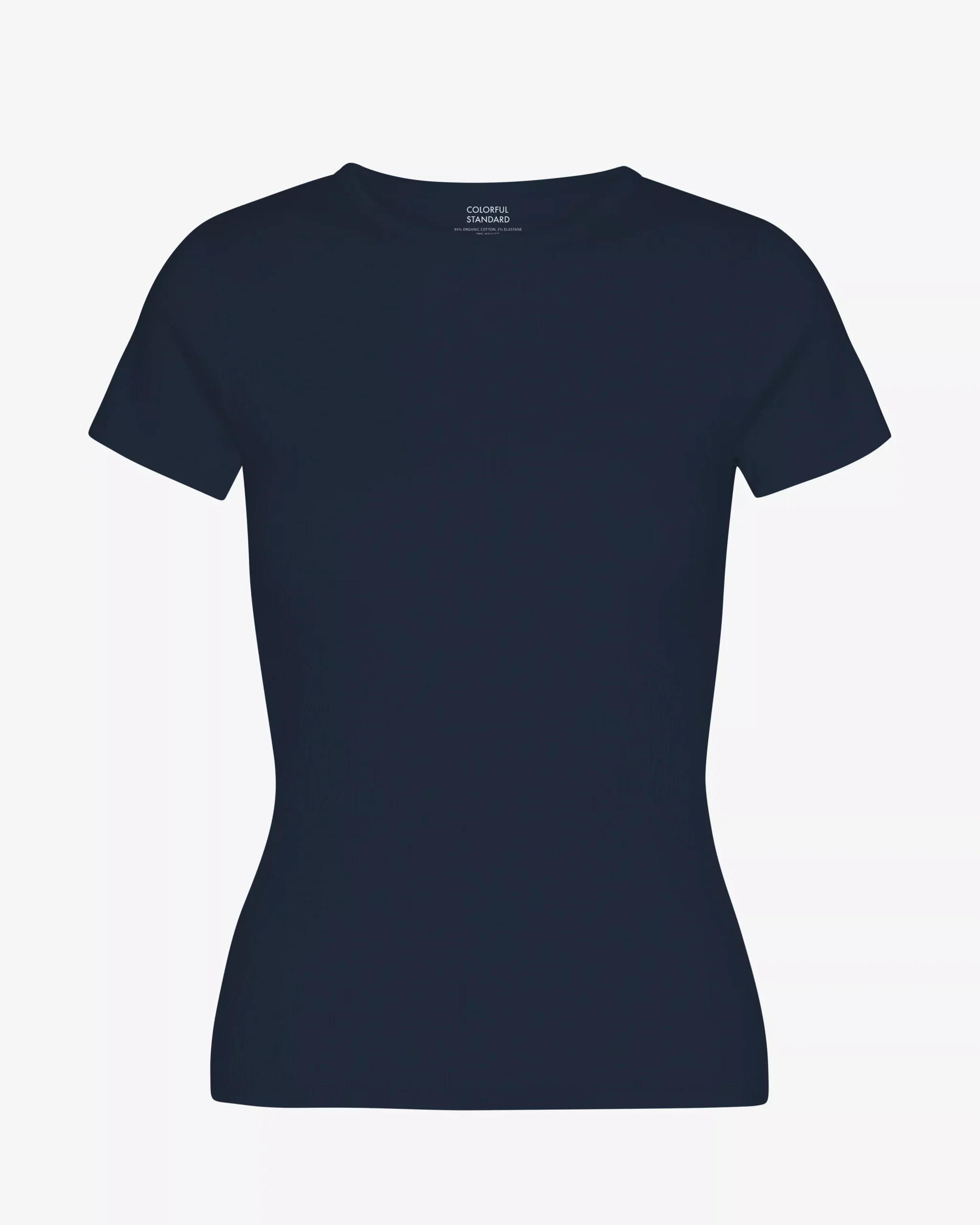 Organic Rib T-Shirt - Navy Blue