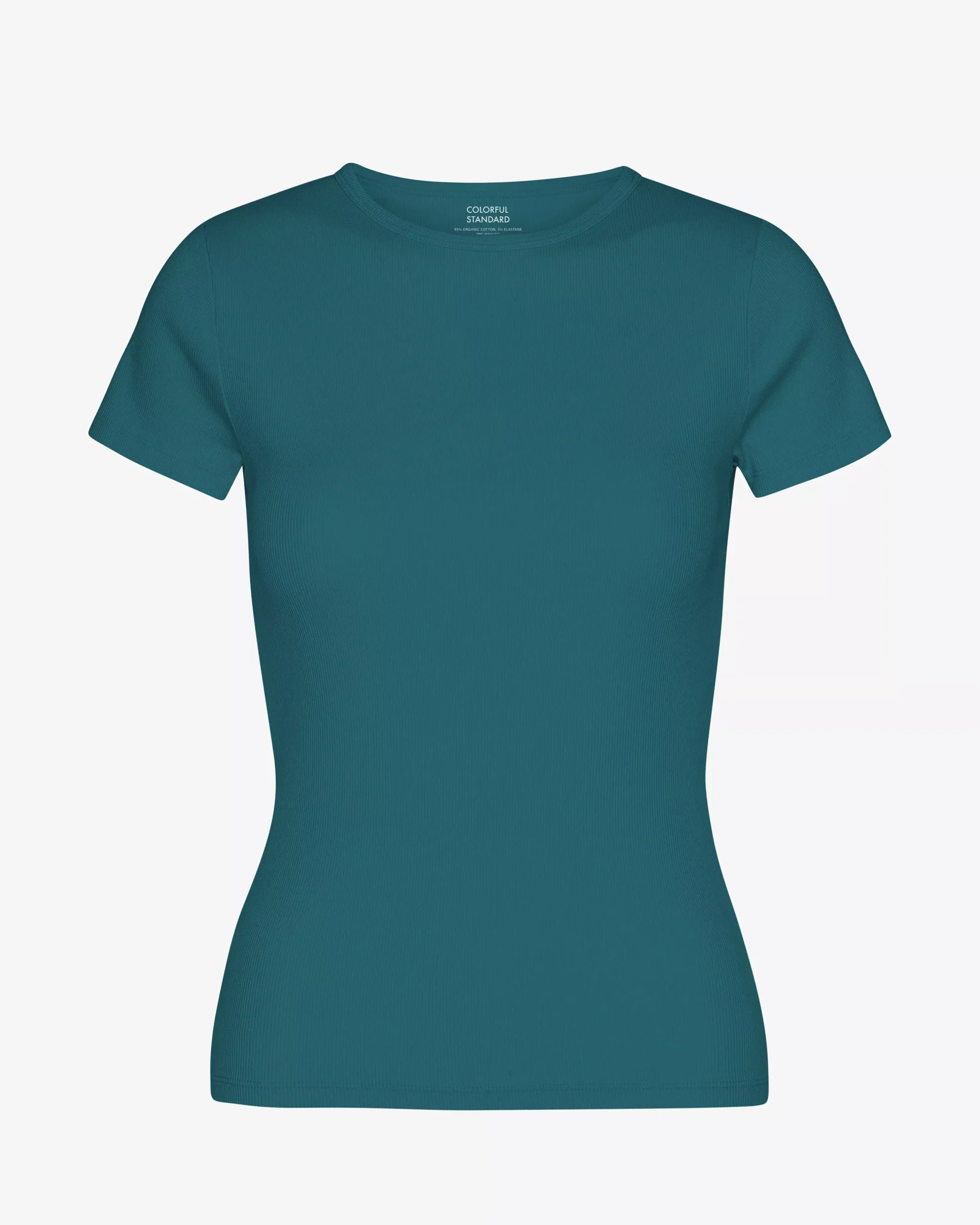 Organic Rib T-Shirt - Ocean Green