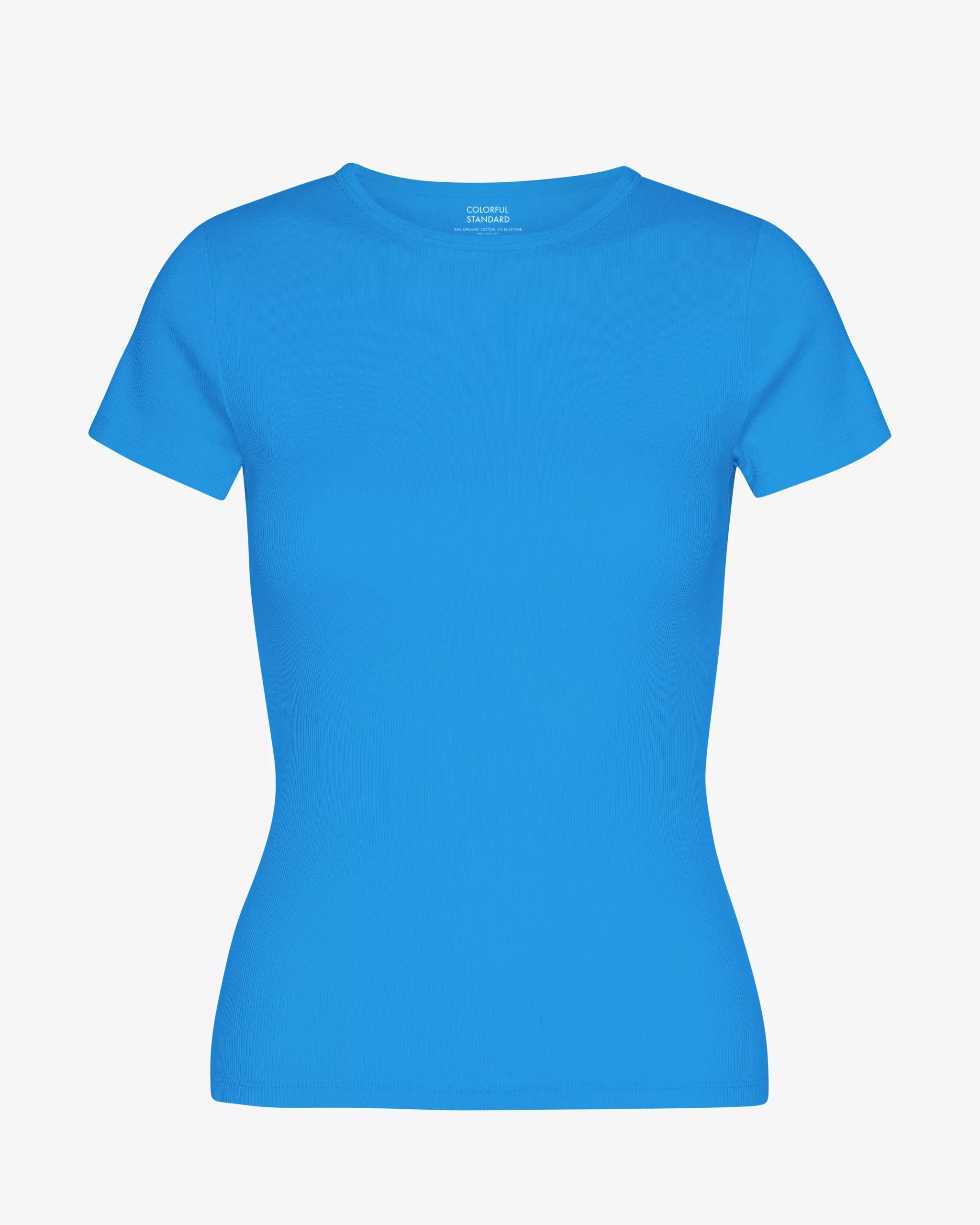 Organic Rib T-Shirt - Pacific Blue