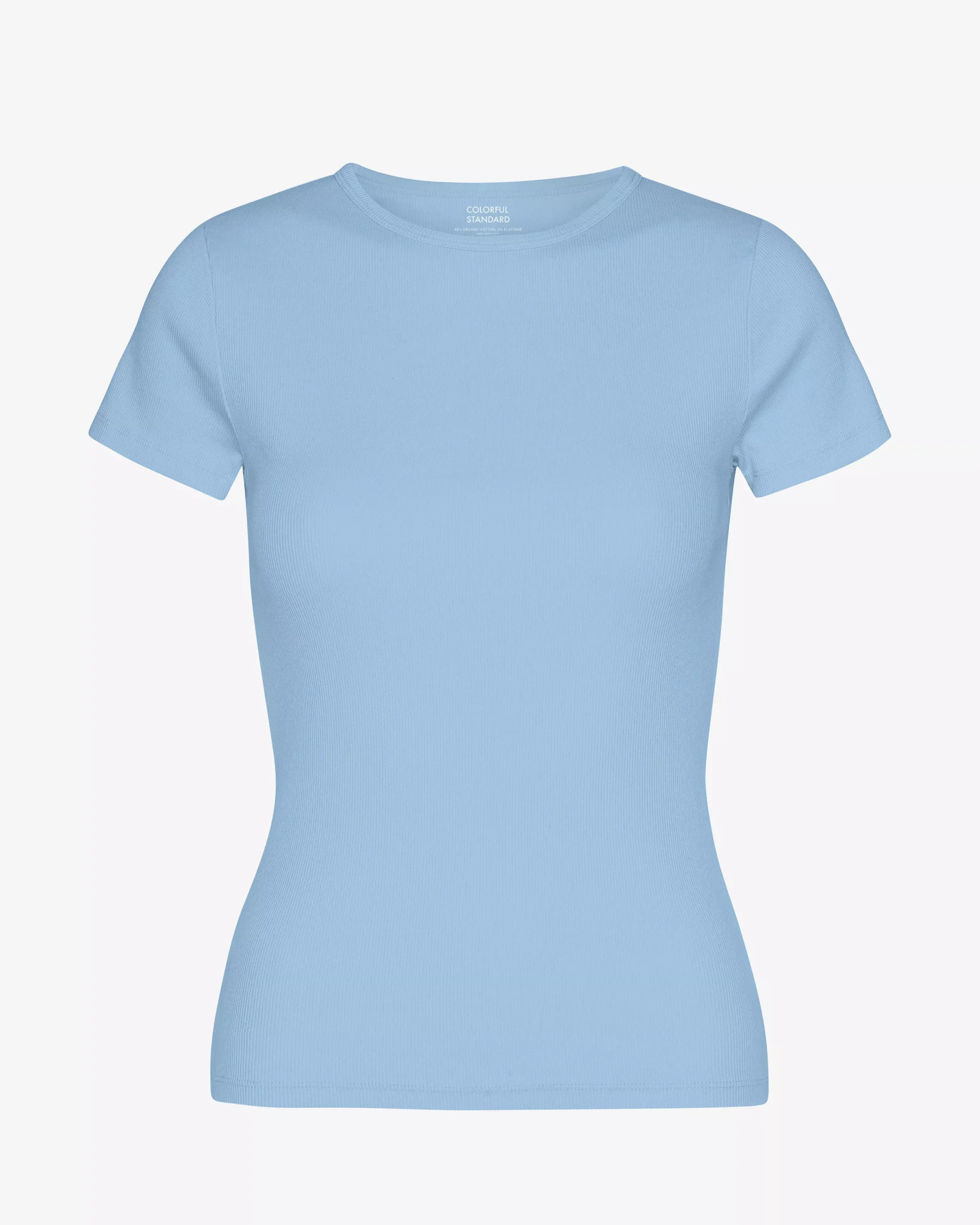 Organic Rib T-Shirt - Seaside Blue
