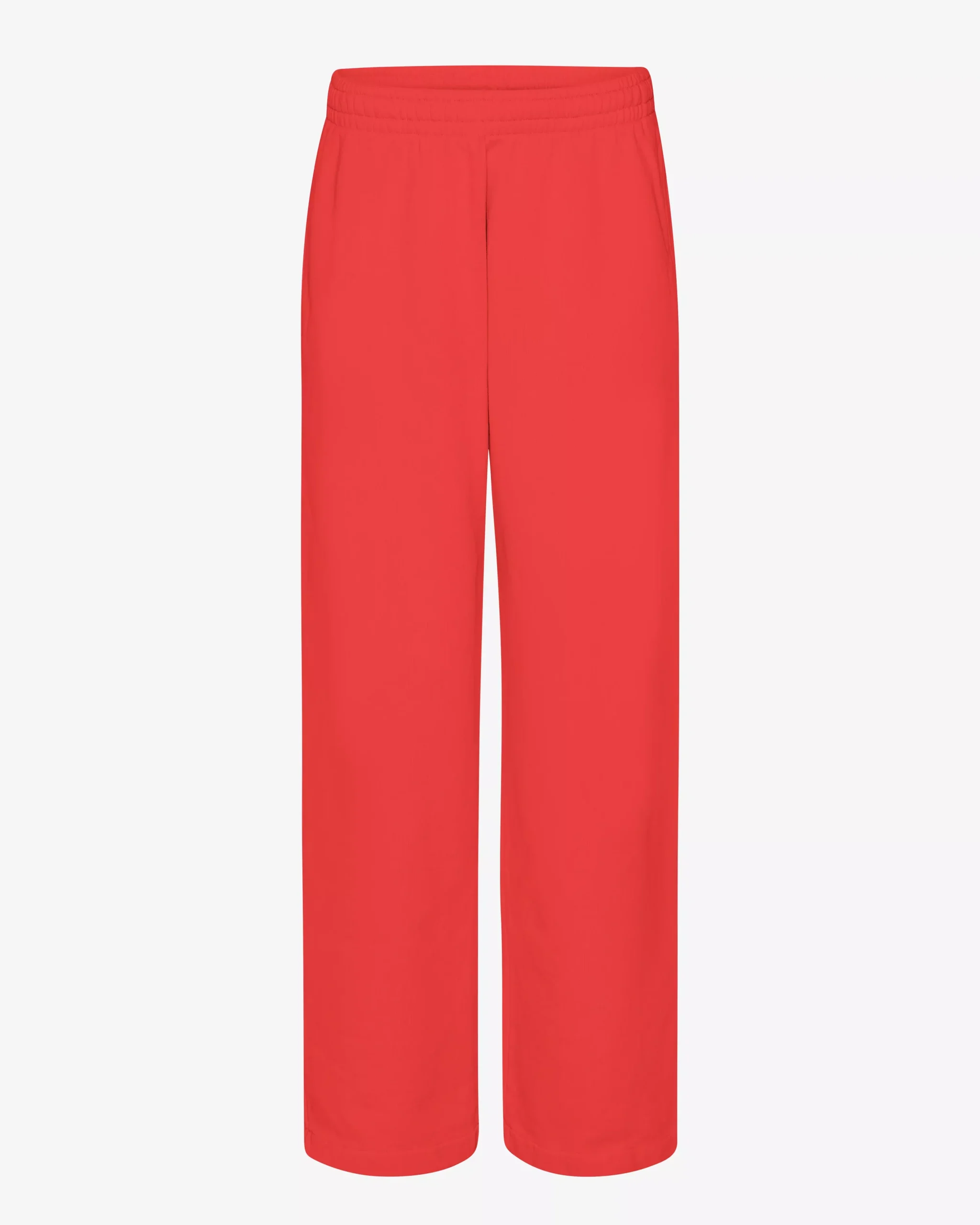 Organic Straight Leg Sweatpants - Red Tangerine