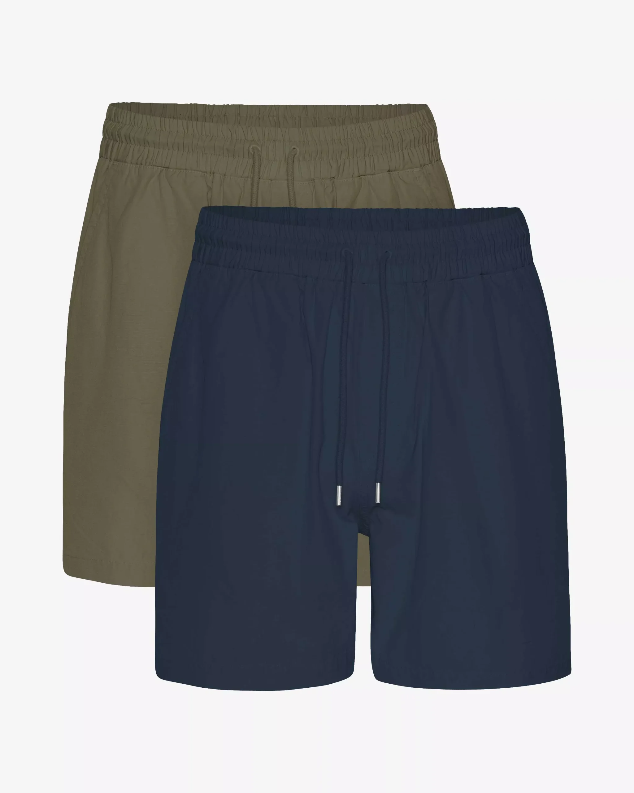 Organic Twill Shorts - Dusty Olive & Navy Blue (2-Pack)