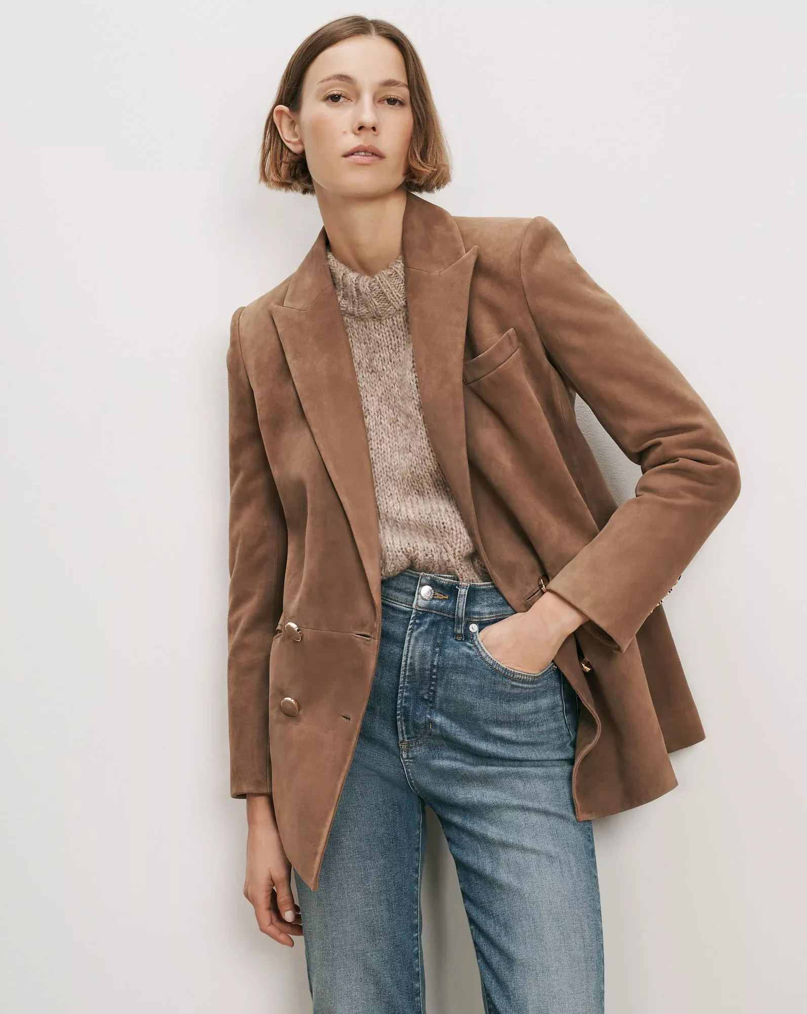 Oria Suede Dickey Jacket