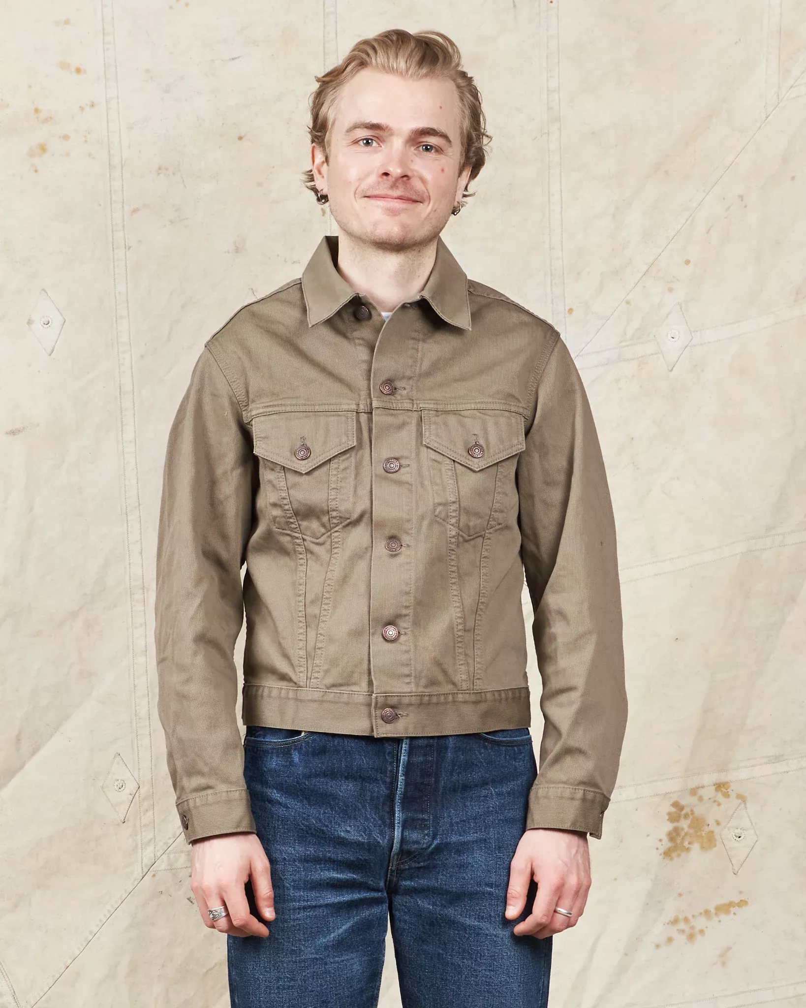 Orslow 60's Cotton Pique Jacket Dusty Olive