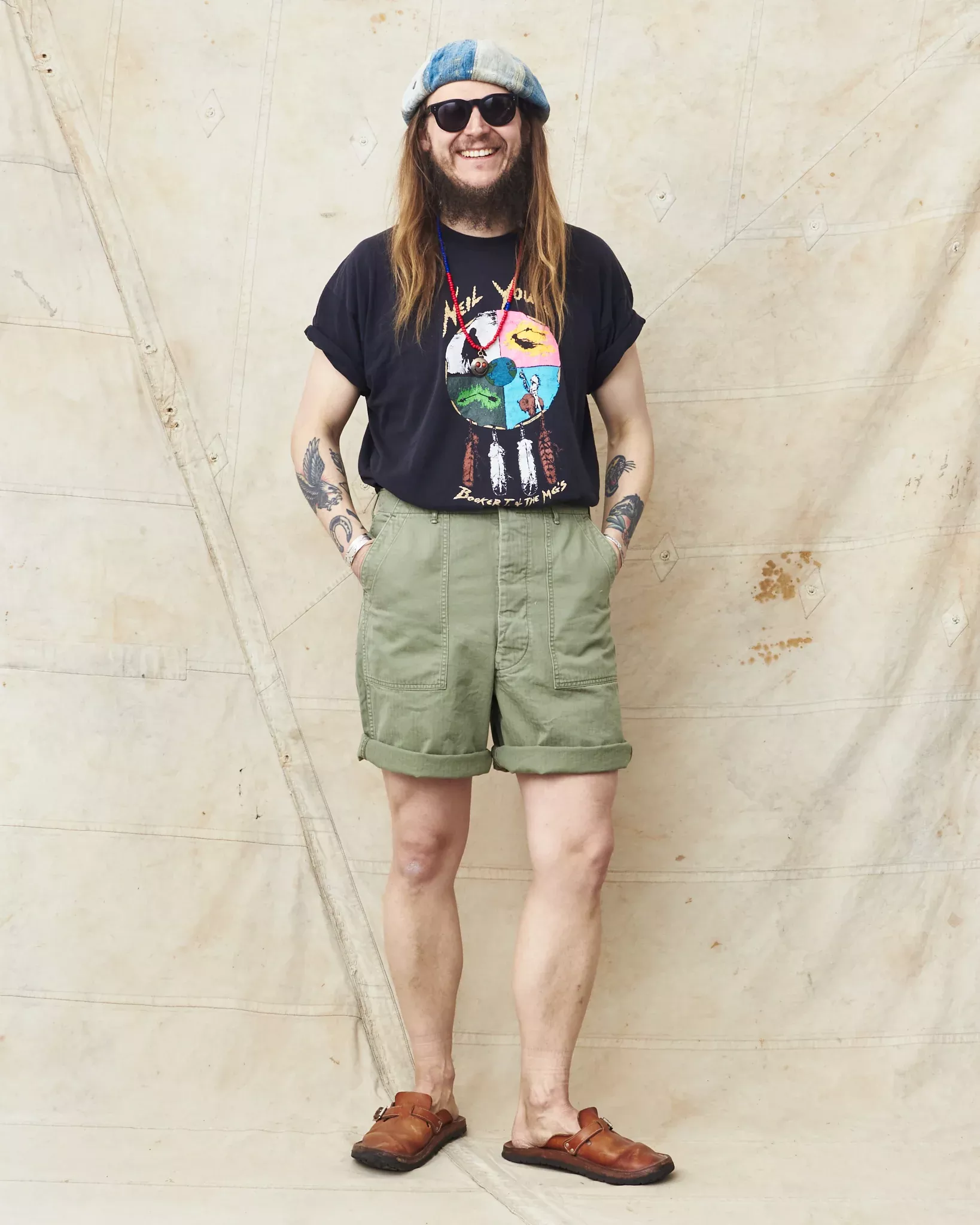 OrSlow 7103 Herringbone Twill Summer Fatigue Shorts Green
