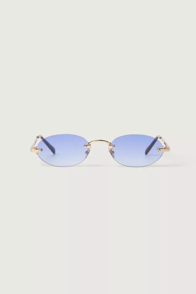 OVAL FRAMELESS SUNGLASSES