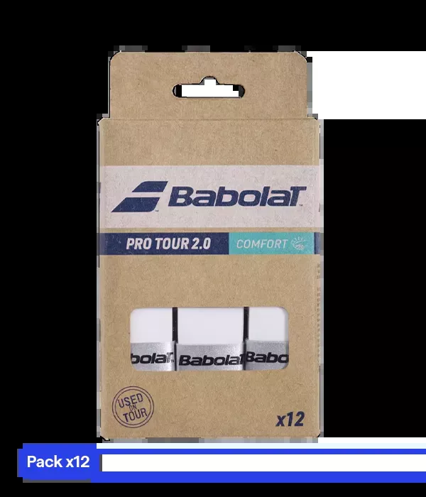Overgrip Babolat Pro Tour 2.0 Comfort White (Pack x12)