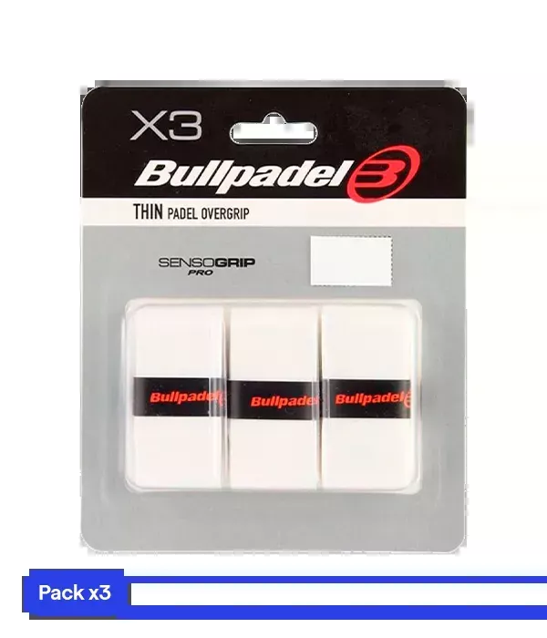 Overgrips Bullpadel GB1603 Thin White (Pack x3)