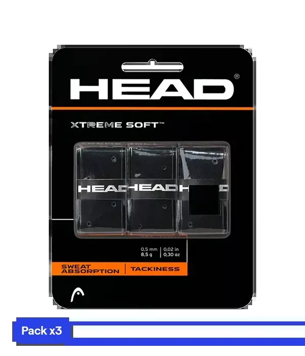 Overgrips HEAD XtremeSoft Negro (Pack x3)