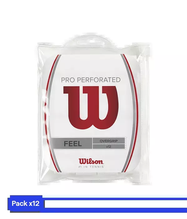 Overgrips Wilson Pro Perforados Feel White (Pack x12)