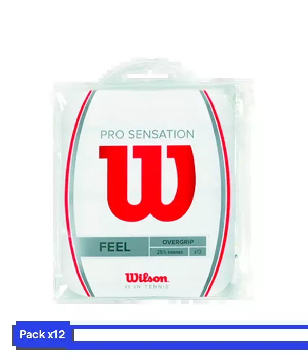 Overgrips Wilson Pro Sensation Lisos White (Pack x12)
