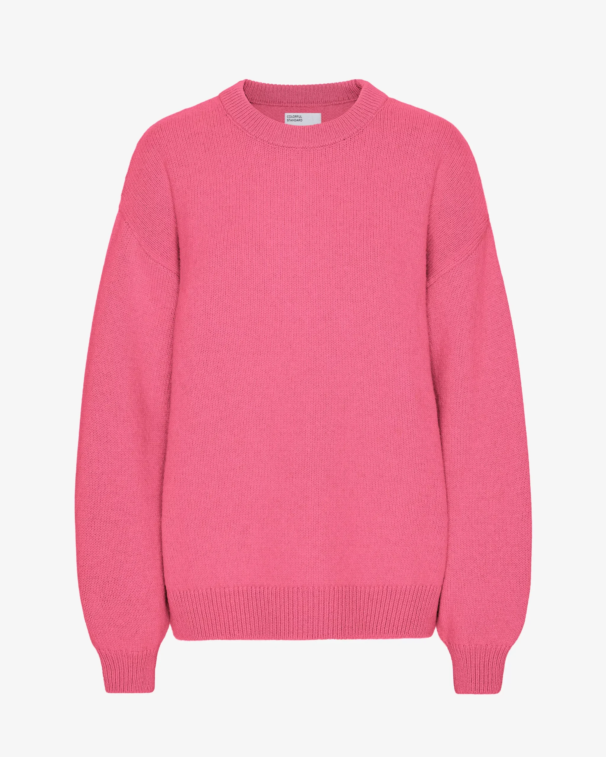 Oversized Merino Wool Crew - Bubblegum Pink