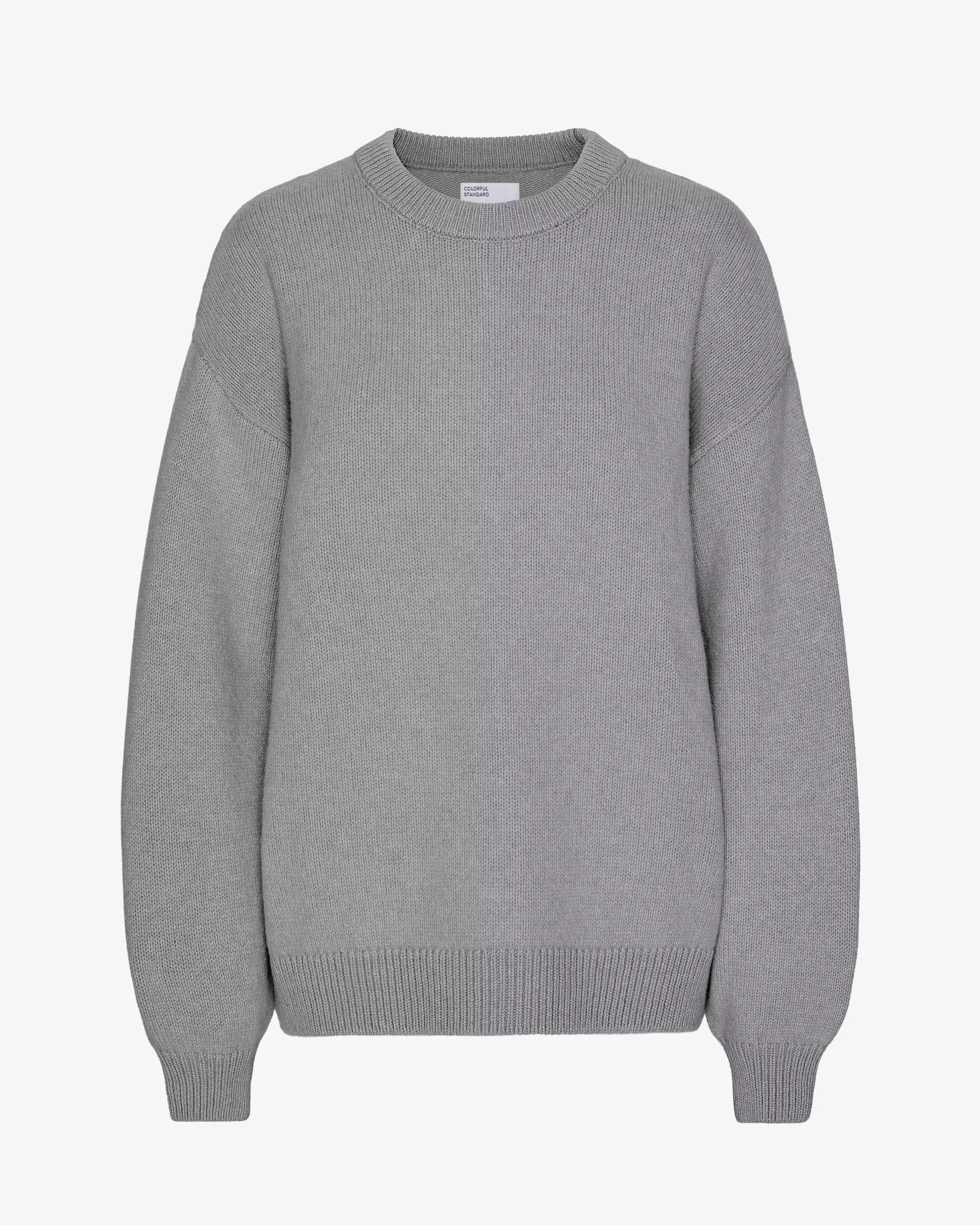 Oversized Merino Wool Crew - Heather Grey