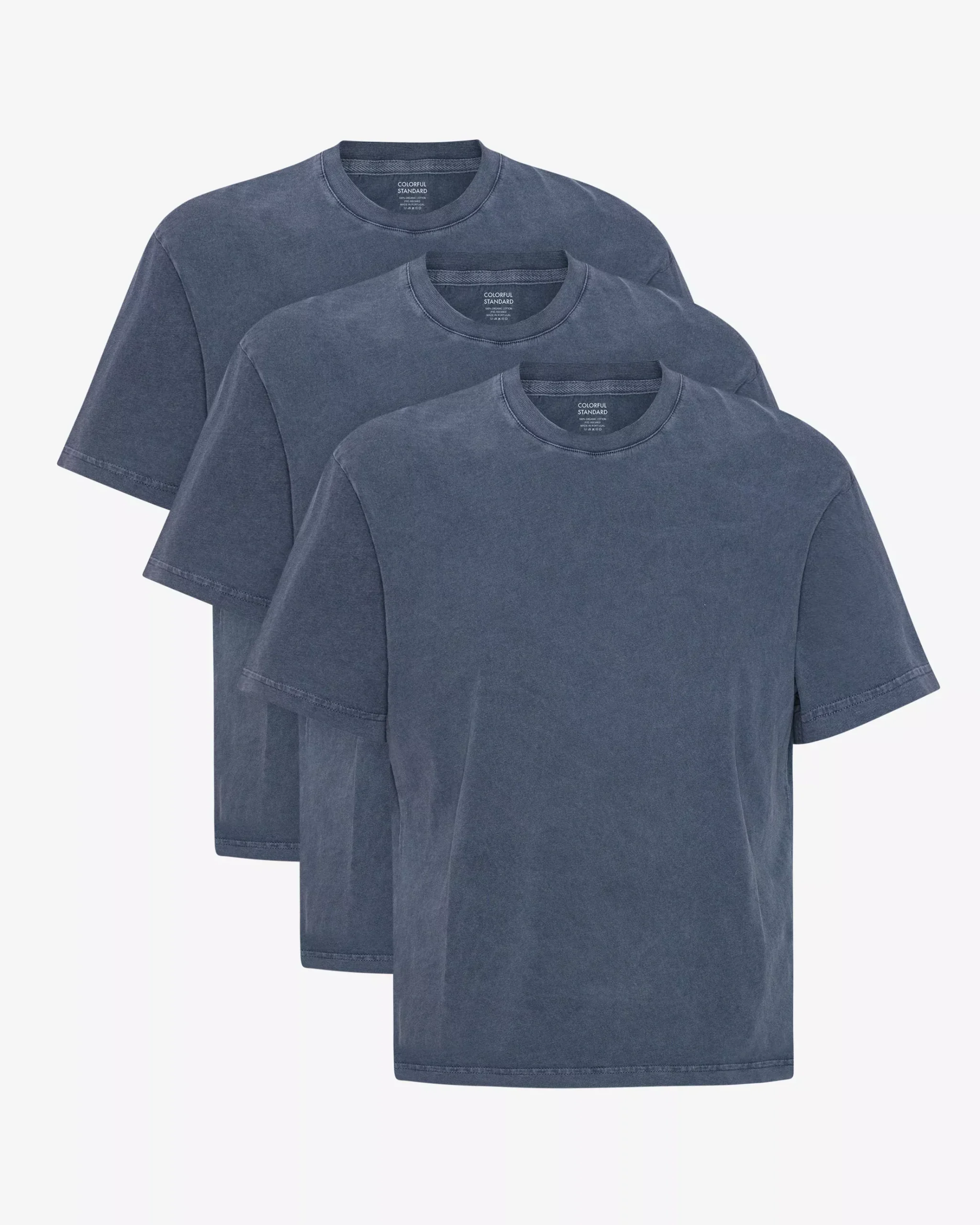 Oversized Organic T-Shirt - Neptune Blue (3-Pack)