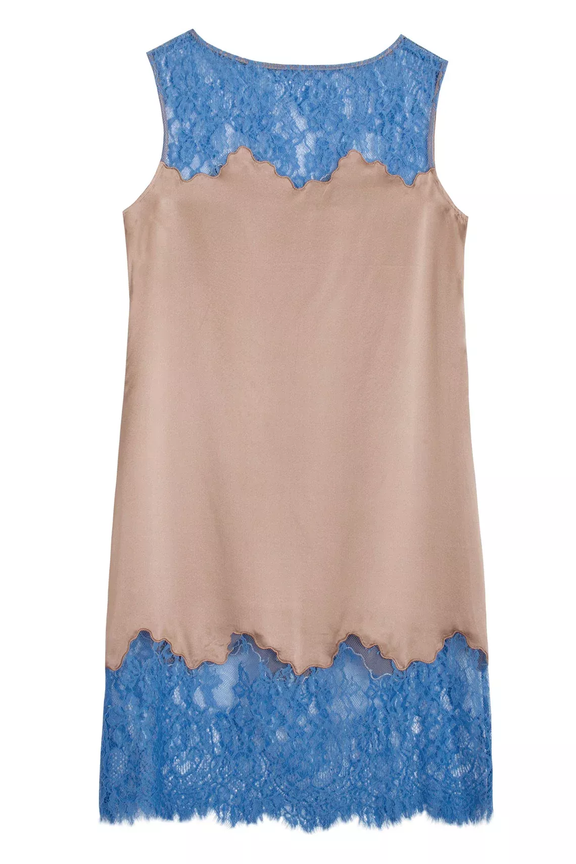 Oyster Lace & Silk Dress