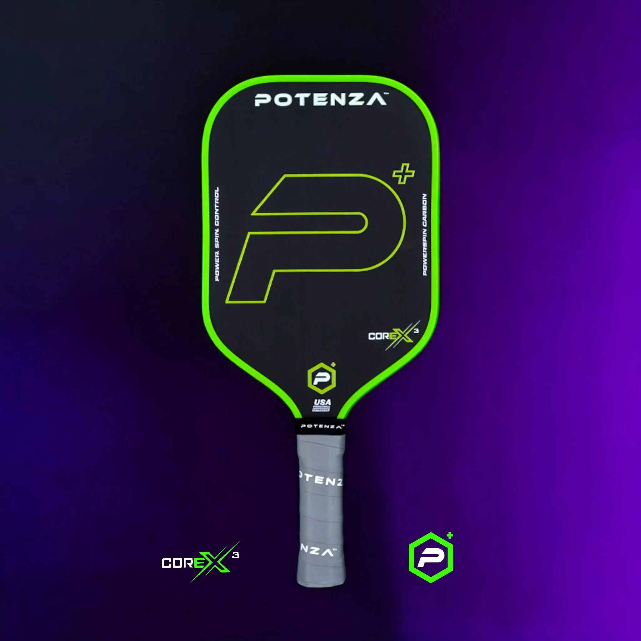 P+ PowerSpin Carbon COREx3 (Neon Green)