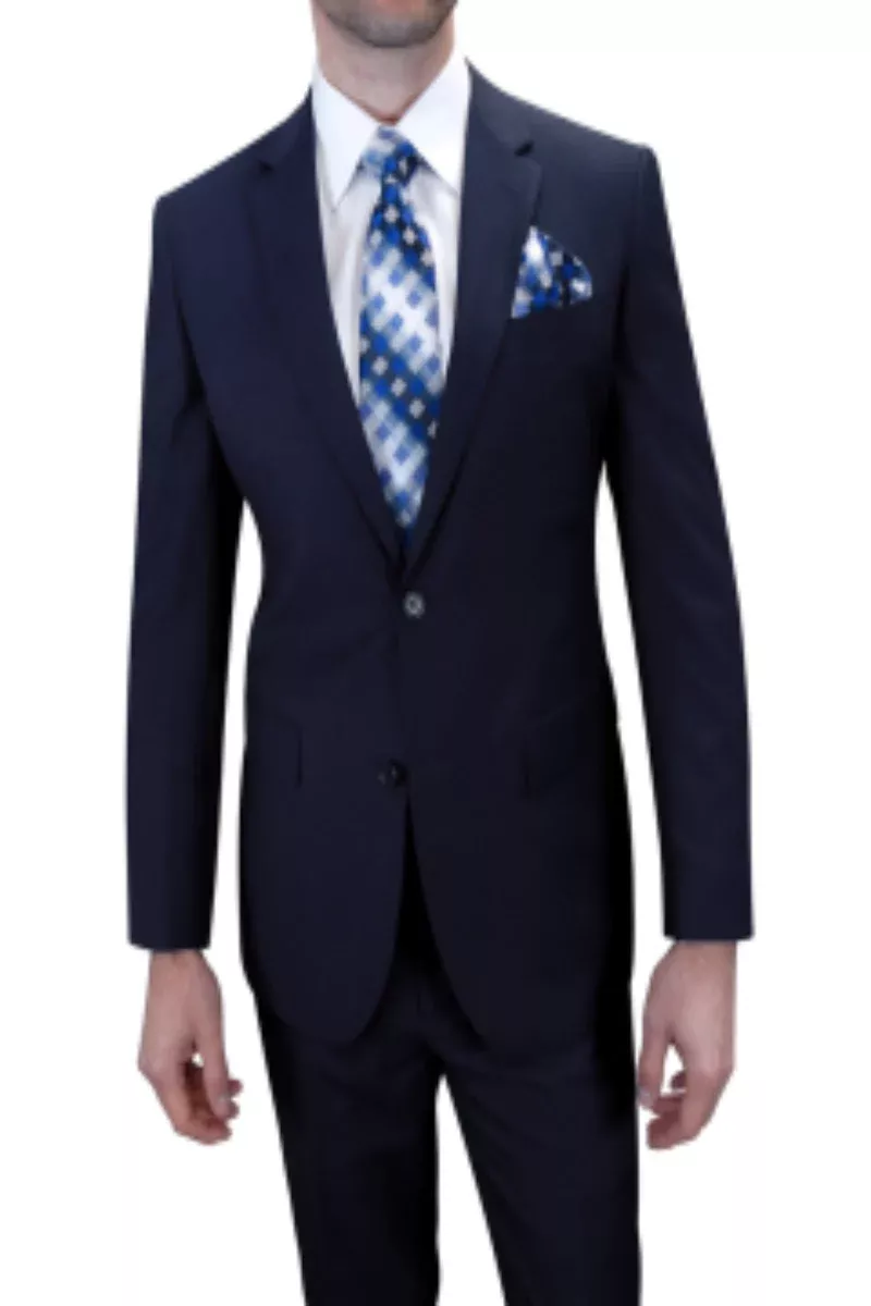 Pacelli by Zacchi Men's 2 Piece Executive SuitSolid Colors blue
