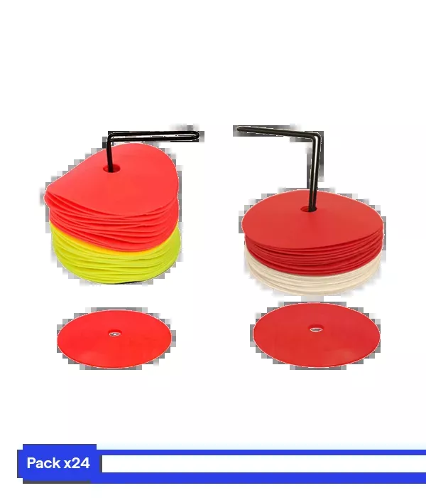 Pack 24 conos planos de goma zastor