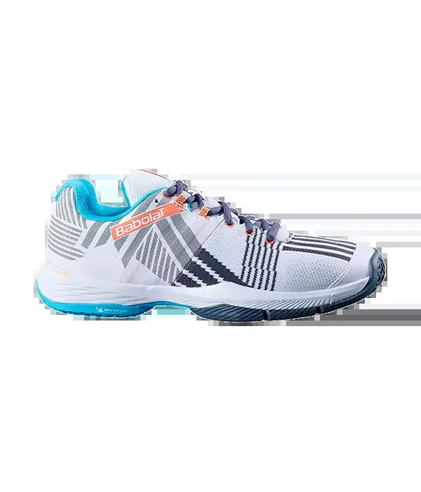 Padel Shoes Babolat Sensa Mujer White/Canyon Sunset