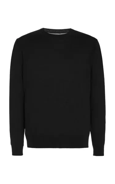 Palco Knit Sweater in Black Merino Wool