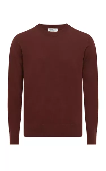 Palco Knit Sweater in Burnt Sienna Merino Wool