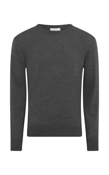 Palco Knit Sweater in Charcoal Merino Wool