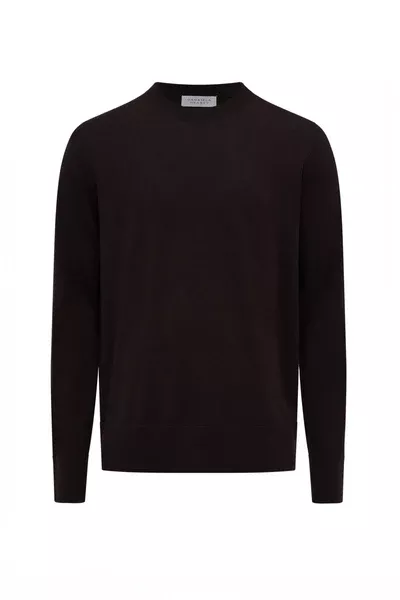 Palco Knit Sweater in Chocolate Merino Wool