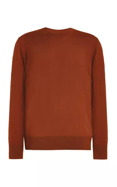 Palco Knit Sweater in Copper Merino Wool