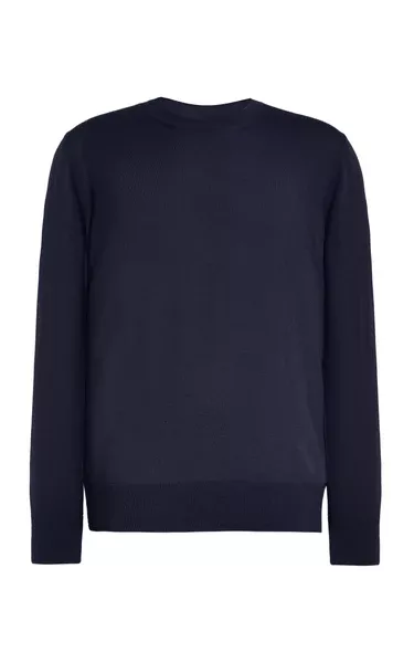 Palco Knit Sweater in Navy Merino Wool