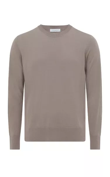 Palco Knit Sweater in Oatmeal Merino Wool