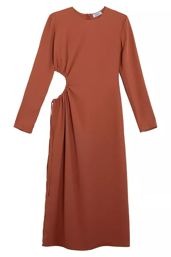 Paprika Side Cutout Dress