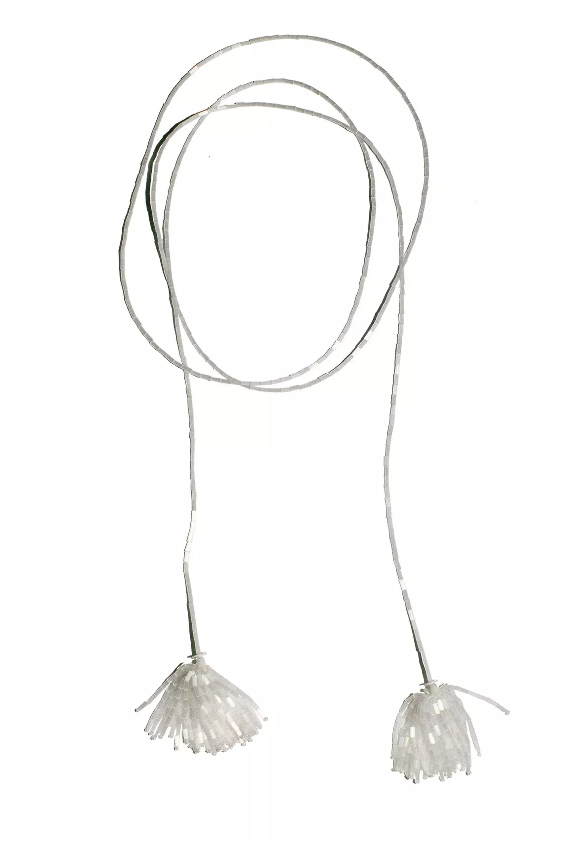 Pearly White Mystic Tassel Necklace