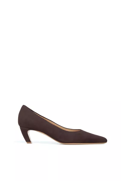 Peggy Pump in Dark Chocolate Suede