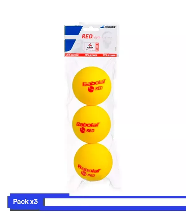 Pelota Babolat Soft Foam Red Tenis (Pack X3)