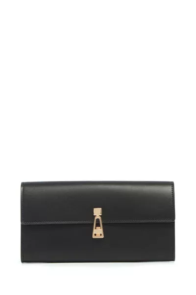 Phone Wallet in Black Leather