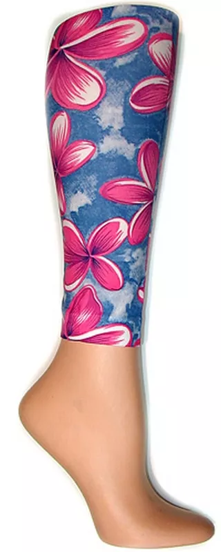 Pink Orchids Footless Tights