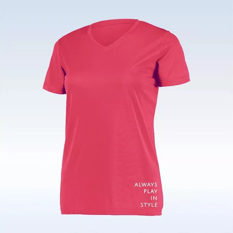 Pink Short Sleeve V-Neck Tee