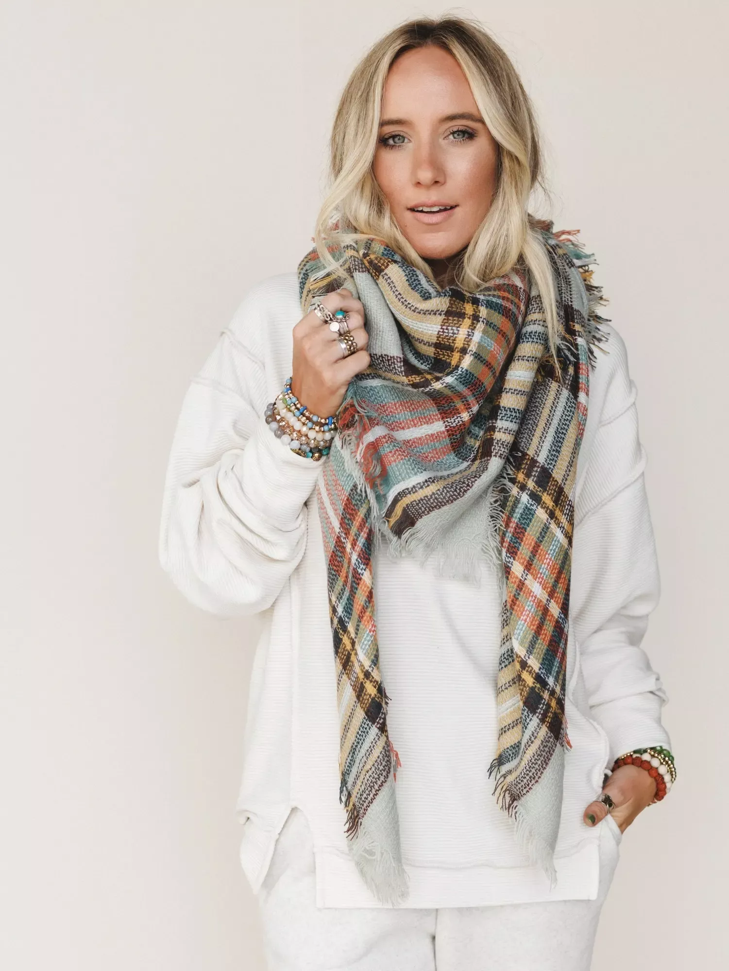 Plaid Blanket Scarf