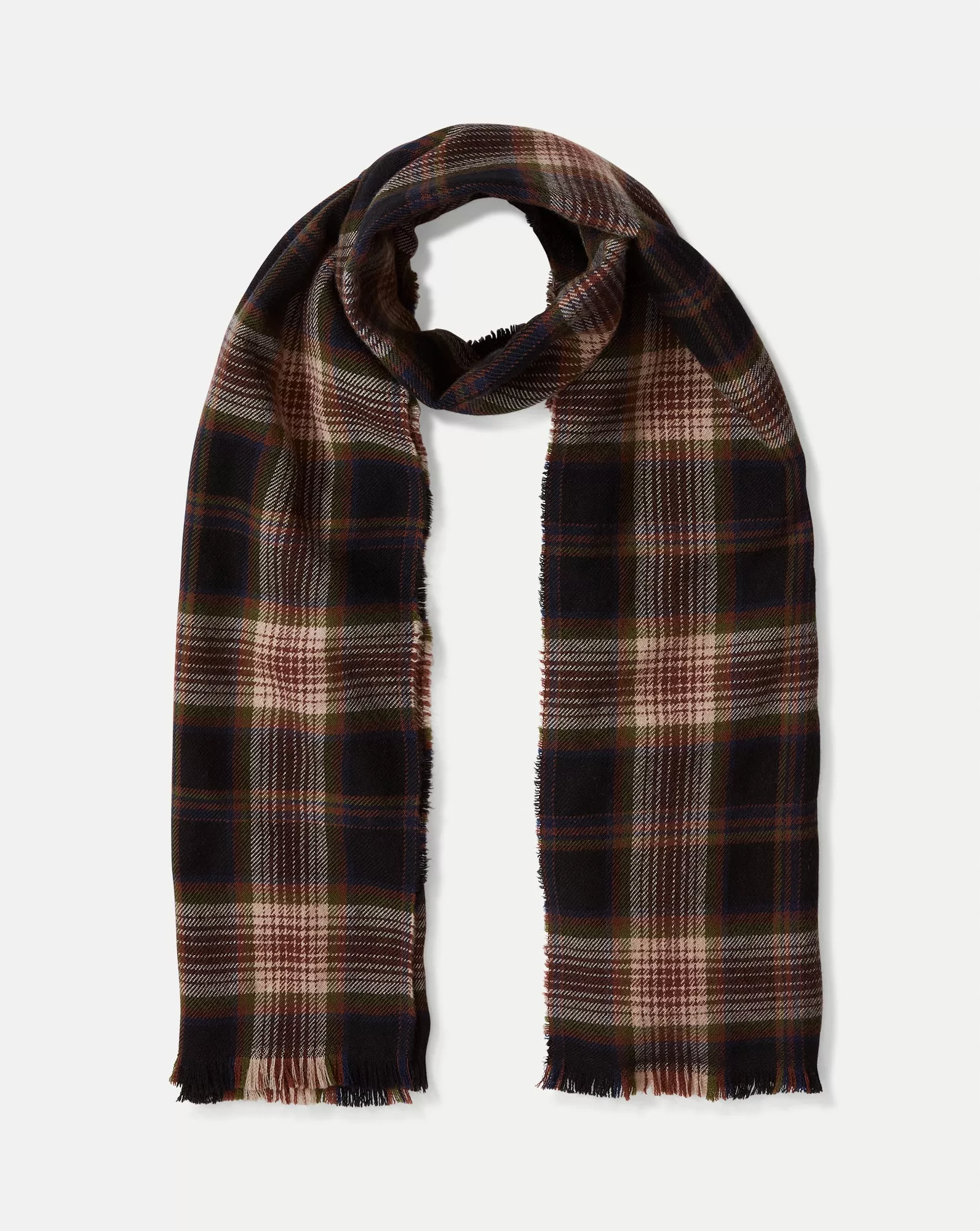 Plaid Wool Scarf