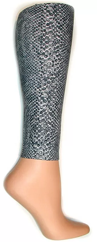 Platinum Snakeskin Footless Tights