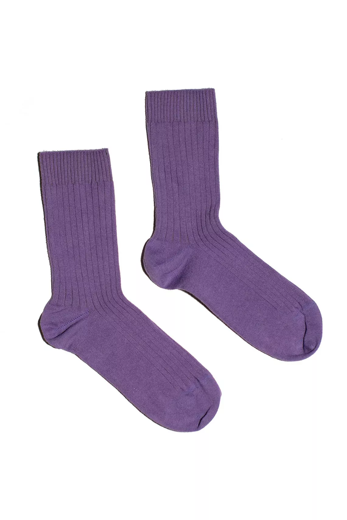 Poa Purple Rib Ankle Sock