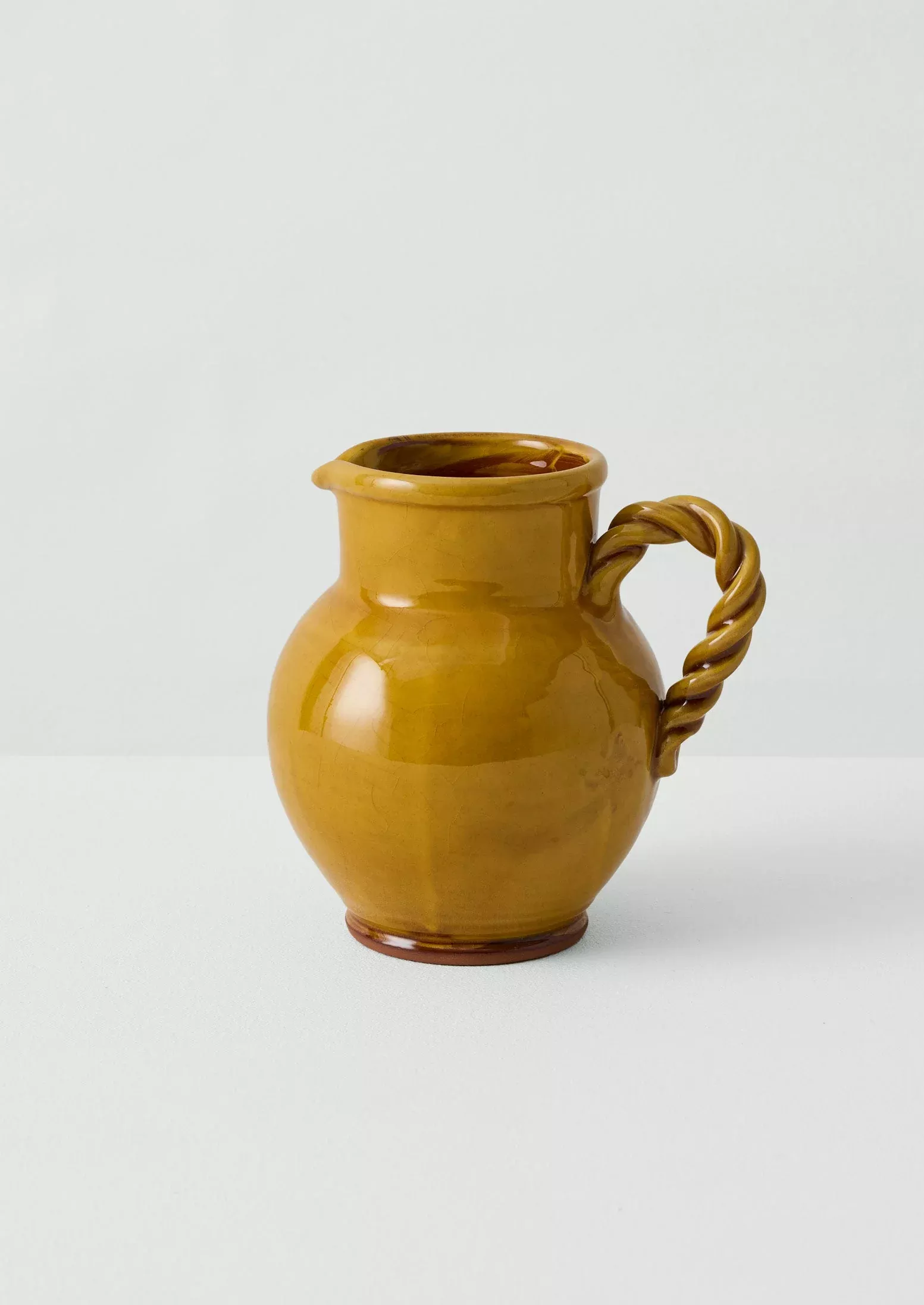 Poterie Barbotine Twisted Pitcher