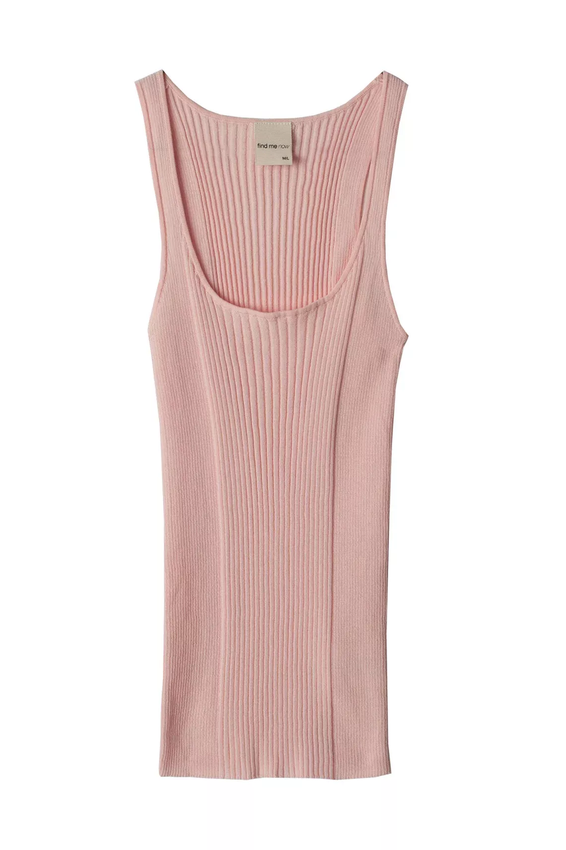 Powder Pink Rib Knit Tank