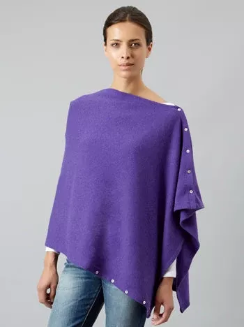 Purple Wool Cashmere and Silk Multi wrap Wrap