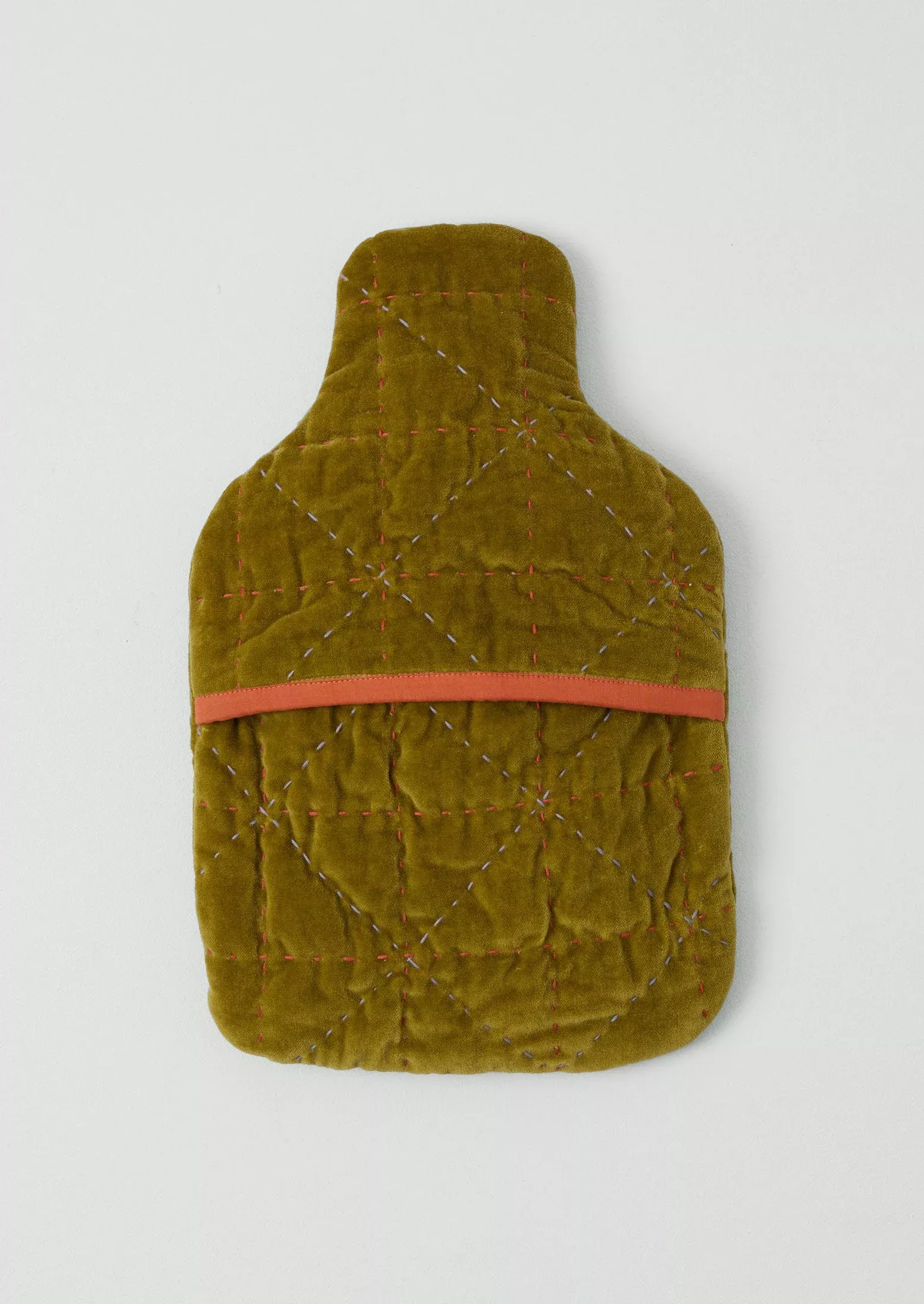 Quilted Velvet Hot Water Bottle Cover