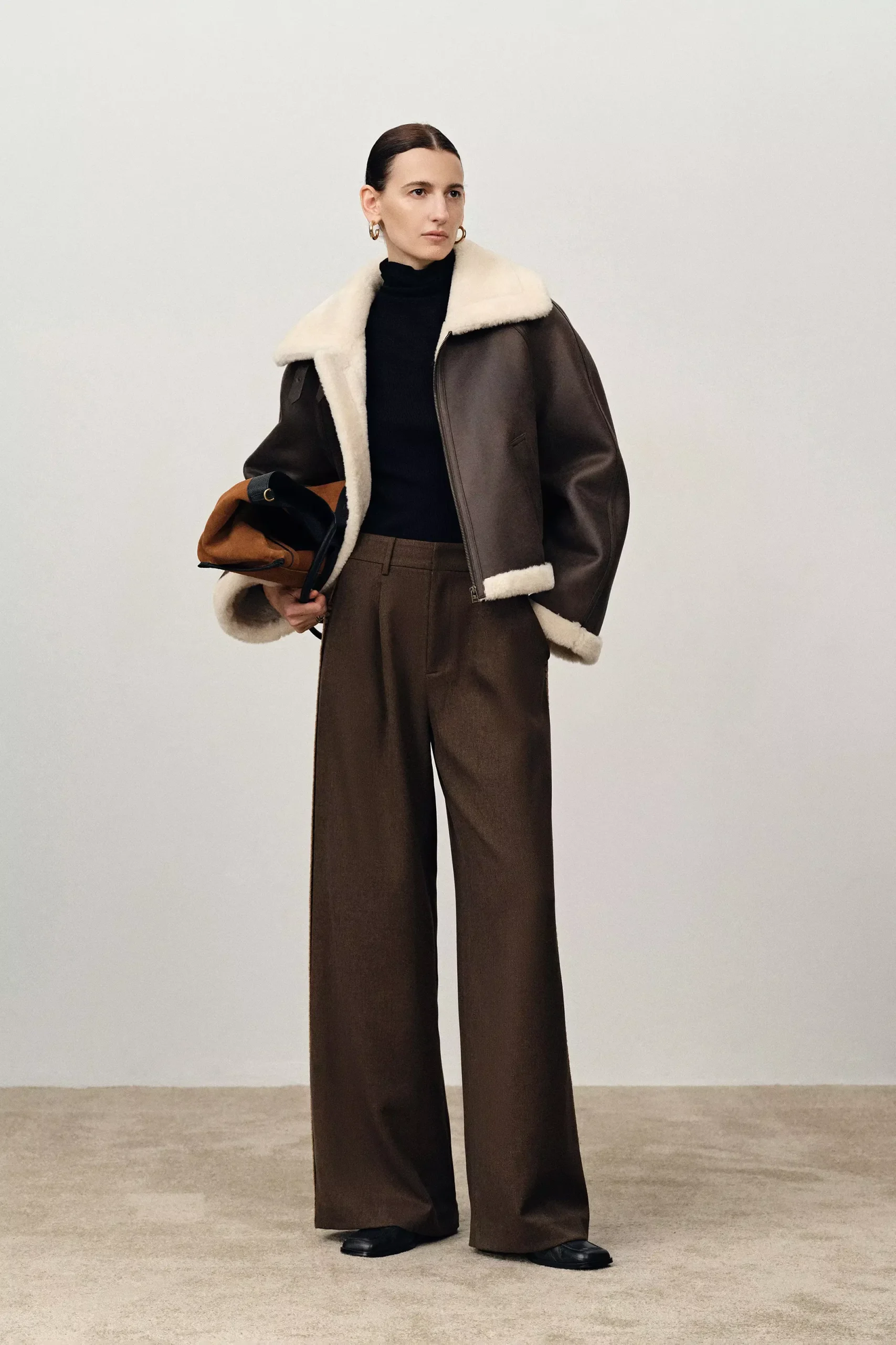 Quinn Short Jacket in Faux Shearling