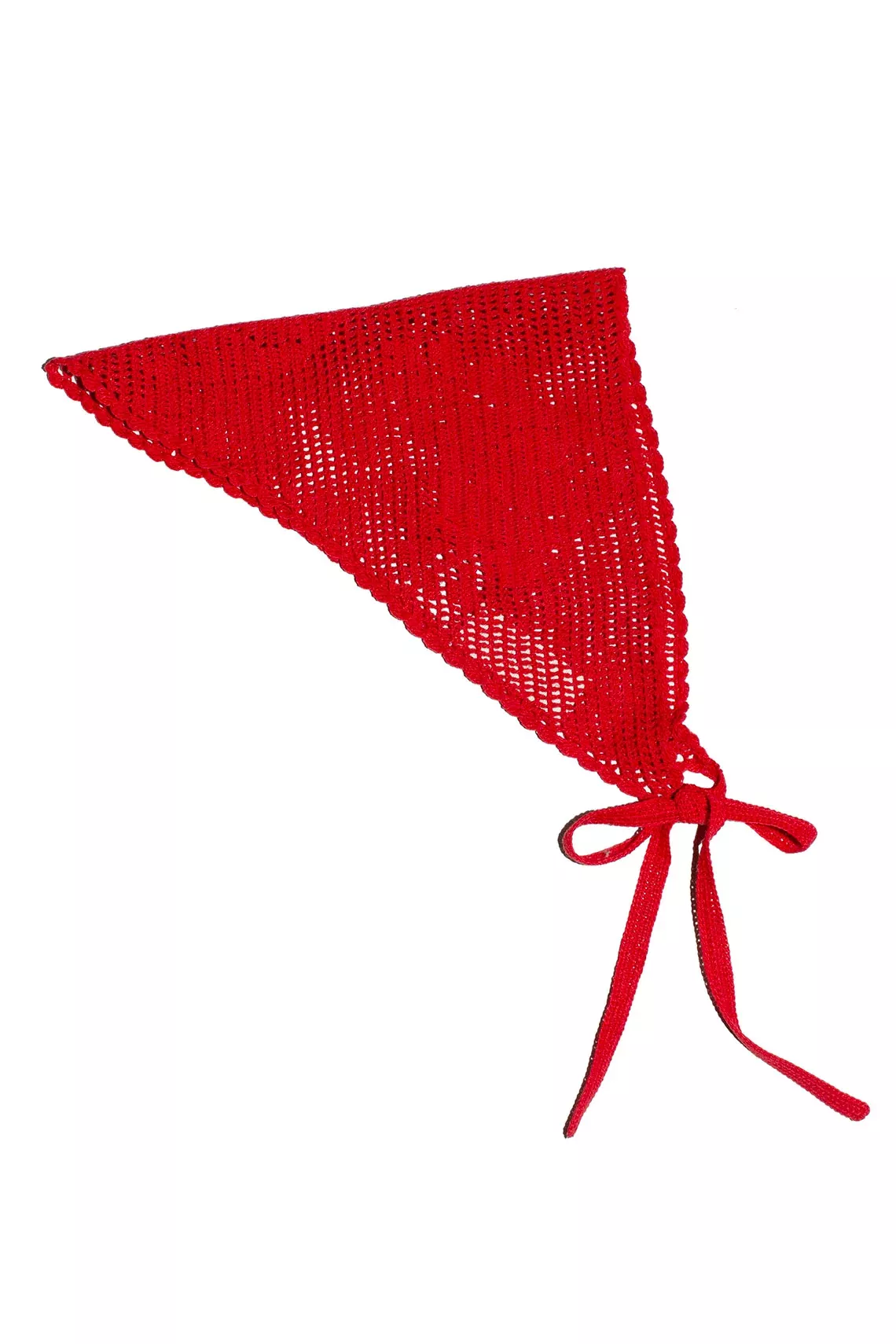 Red Crochet Viv Scarf